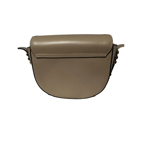 A. Bellucci made in Italy taupe leather adjustable strap saddle crossbody purse - Picture 3 of 12